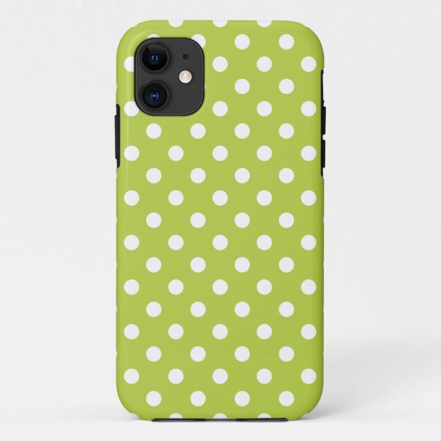 Polka Dot iPhone 5 Case in Tender Shoots Green (Back)