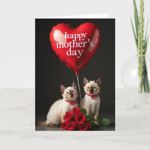 Polka Dot Kitten Love Card