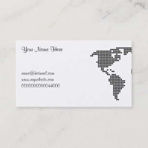 Polka Dot Map, Your Name Here, Business Card
