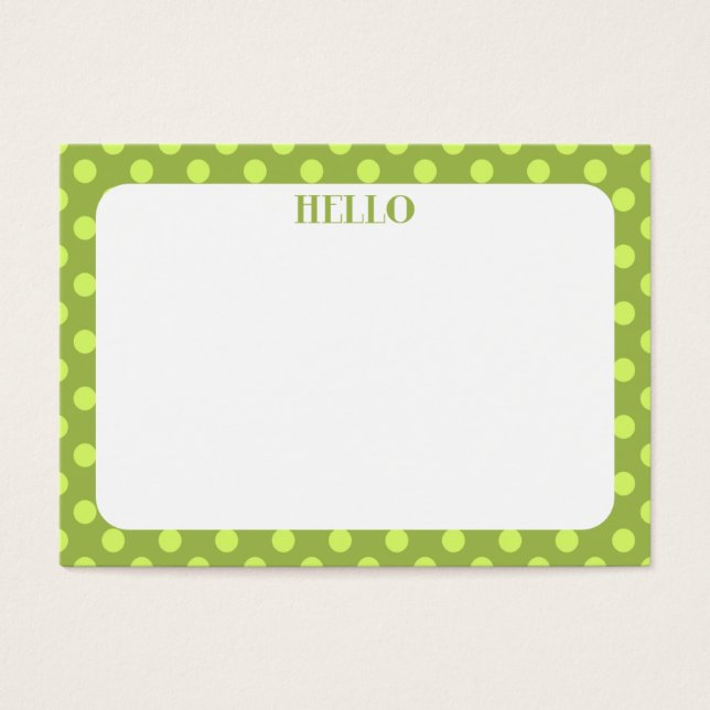 Polka Dot Mini Flat Card // Gift Tag (Front)
