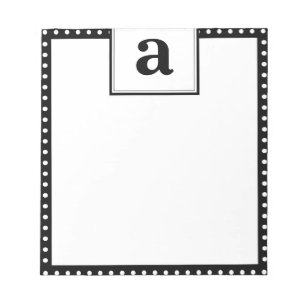 Polka Dot Monogram Notepad