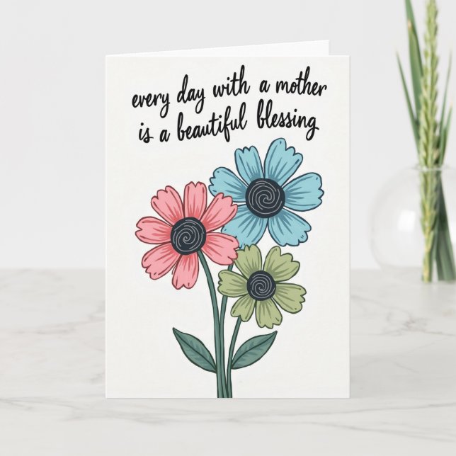 Polka Dot Mother Blessing Card (Front)