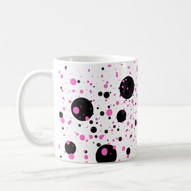 Polka Dot Mug – Stylish Coffee Cup (Left)