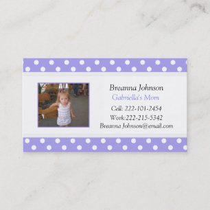 Polka Dot: Mum Contact Card