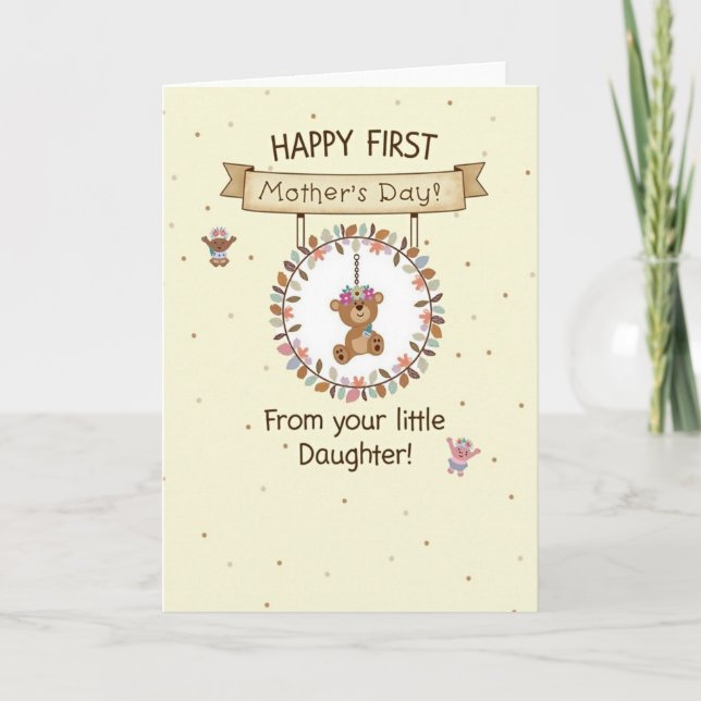 Polka Dot Mum To Be Card (Front)