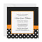 Polka Dot Orange Black Bow Heart Graduation Party