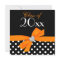 Polka Dot Orange Black Bow Heart Graduation Party