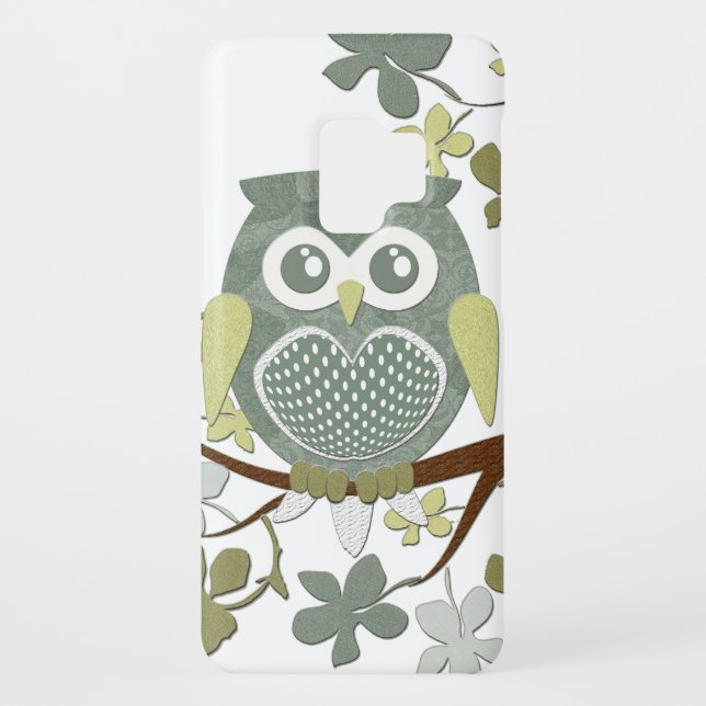 Polka Dot Owl in Tree Case-Mate Samsung Galaxy Case (Back)