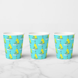 Polka Dot Party Hat Happy Birthday Celebration Paper Cups
