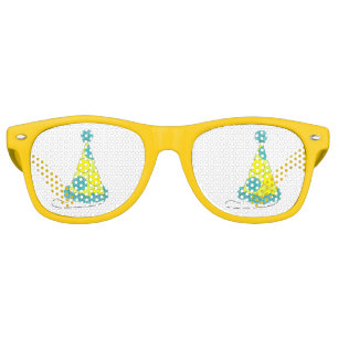 Polka Dot Party Hat New Year Birthday Favour Shade Retro Sunglasses