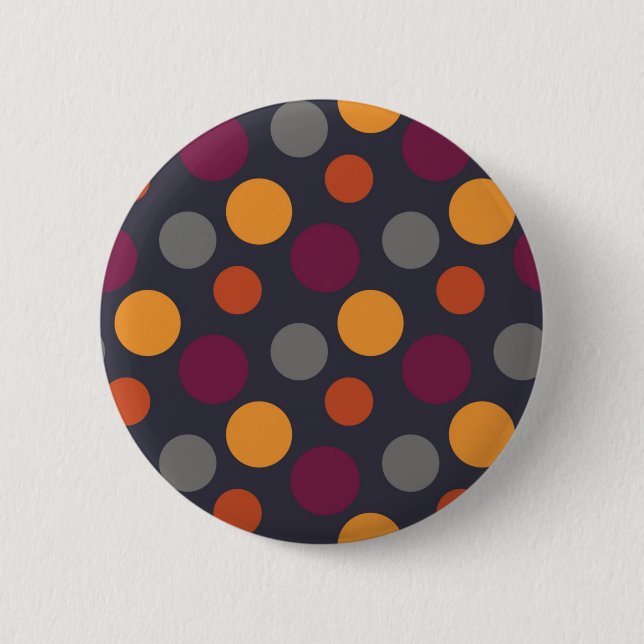 Polka dot pattern 6 cm round badge (Front)