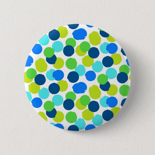 Polka dot pattern 6 cm round badge (Front)