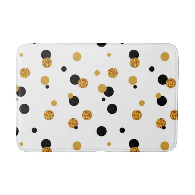Polka dot pattern bath mat (Front)