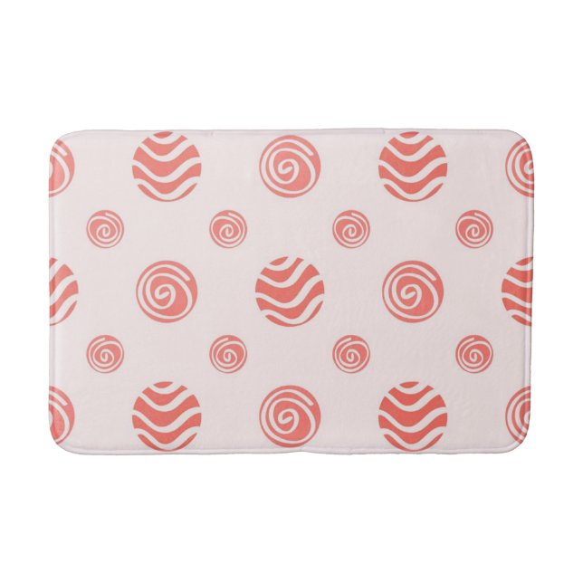 Polka dot pattern bath mat (Front)