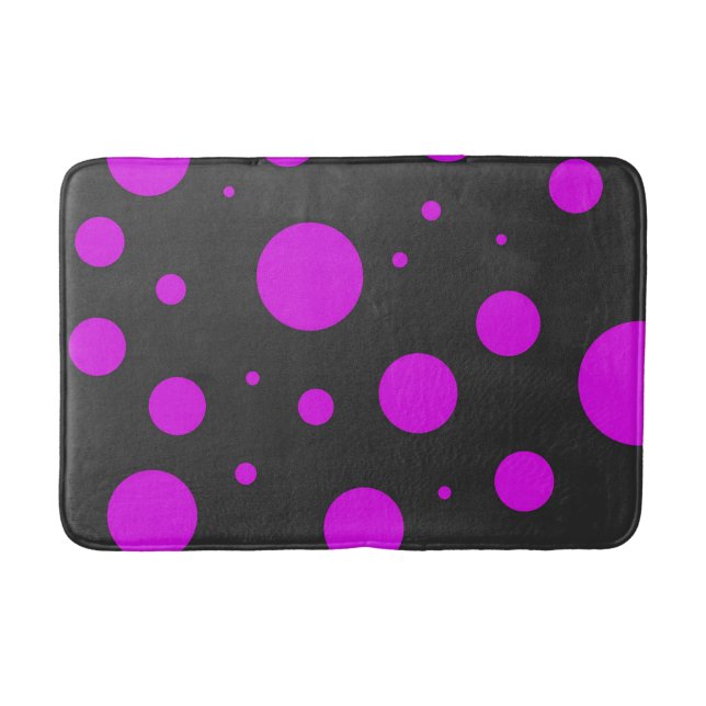 Polka dot pattern bath mat (Front)
