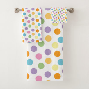 Polka Dot Pattern   Bath Towel Set