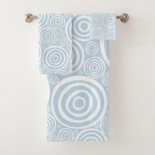 Polka dot pattern bath towel set