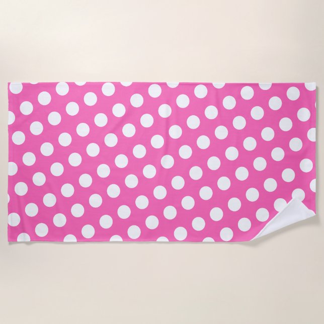 Polka dot pattern beach towel (Front)