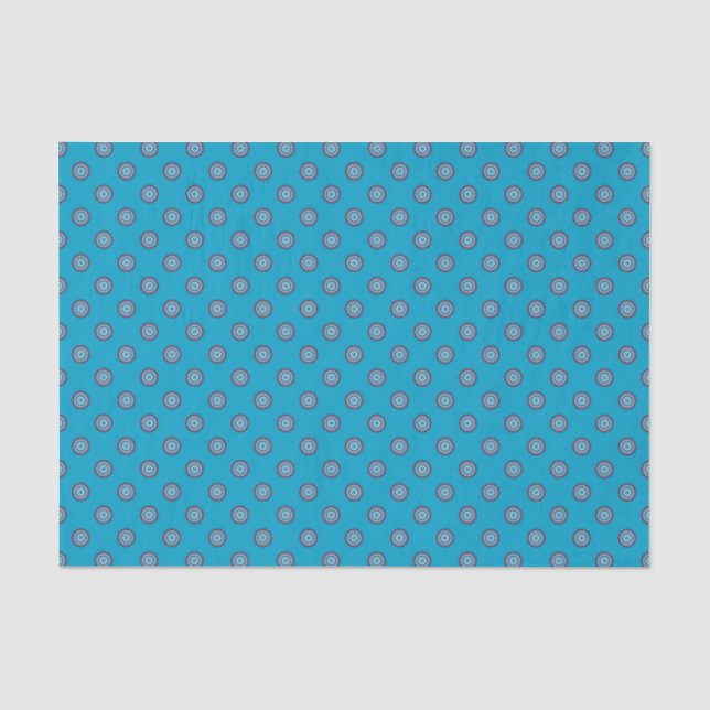 Polka Dot Pattern - Blue Pink Tissue Paper (Front)