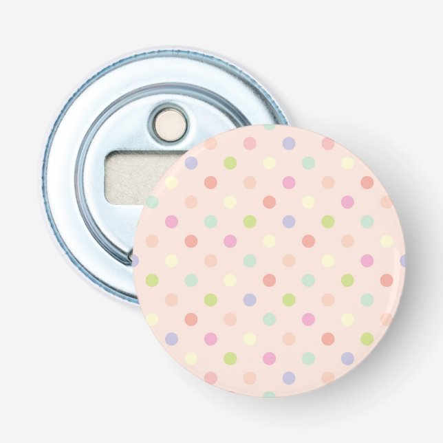 Polka dot pattern bottle opener (Front)