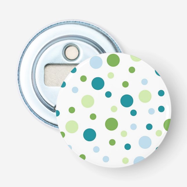 Polka dot pattern bottle opener (Front)