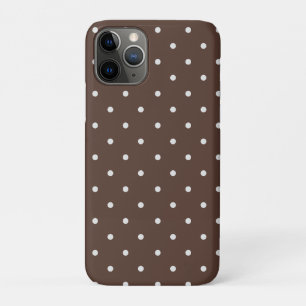 Polka Dot Pattern Brown White for Women Girls Case-Mate iPhone Case