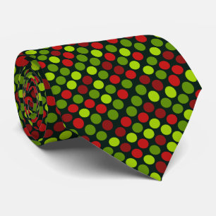 Polka dot pattern christmas Tie