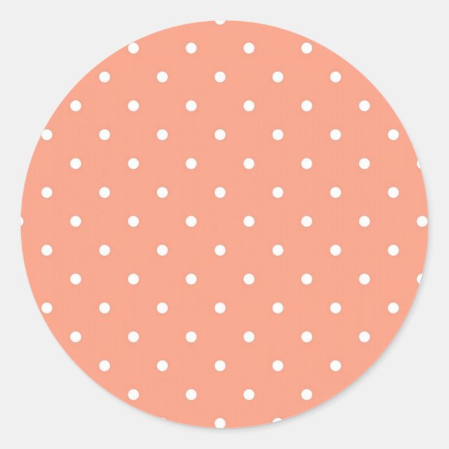 Polka dot pattern classic round sticker (Front)