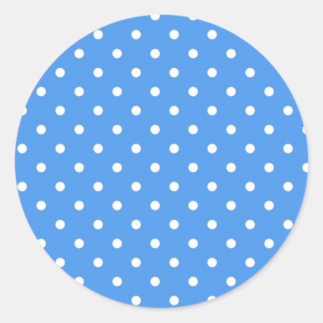 Polka dot pattern classic round sticker (Front)