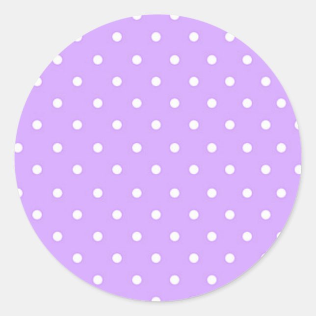 Polka dot pattern classic round sticker (Front)