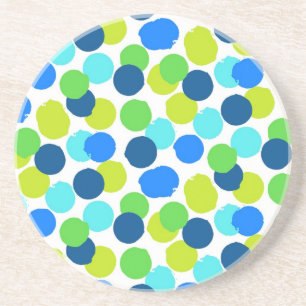 Polka dot pattern coaster