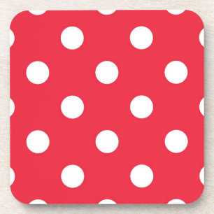 Polka dot pattern coaster