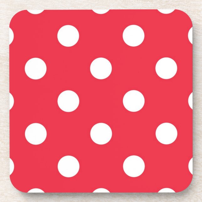 Polka dot pattern coaster (Front)