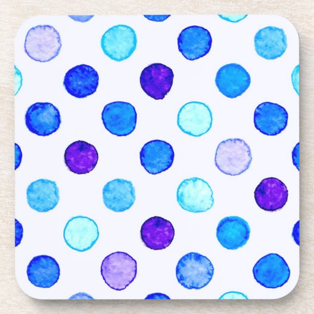 Polka dot pattern coaster (Front)