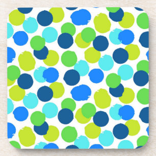 Polka dot pattern coaster