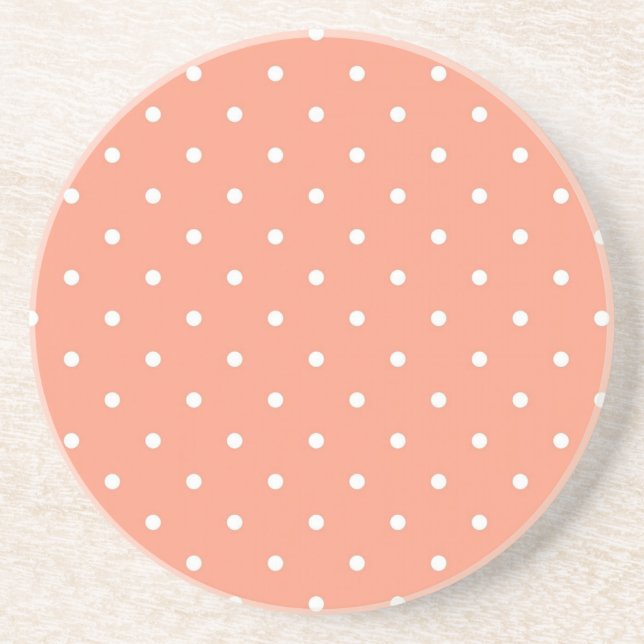 Polka dot pattern coaster (Front)