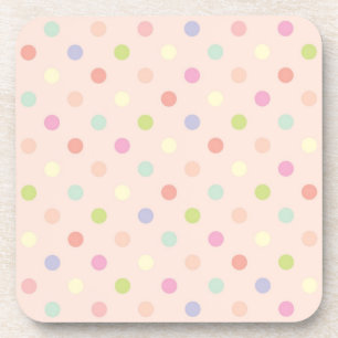 Polka dot pattern coaster