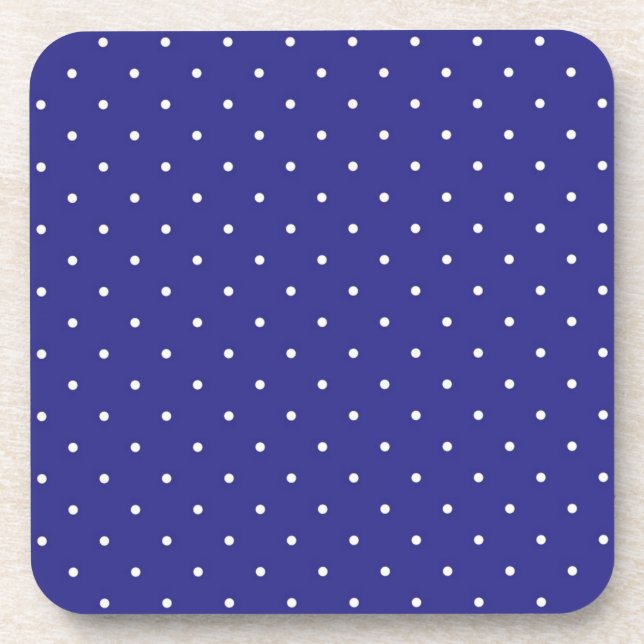 Polka dot pattern coaster (Front)