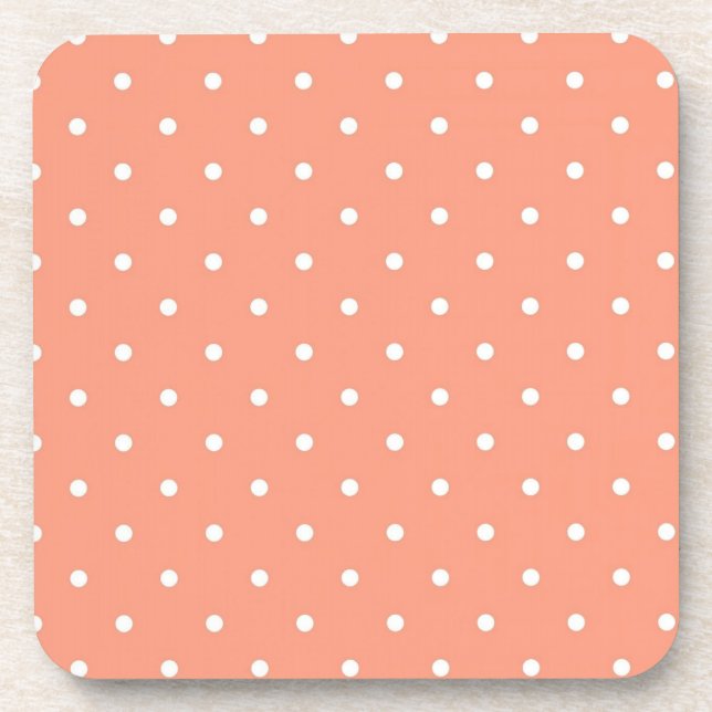 Polka dot pattern coaster (Front)