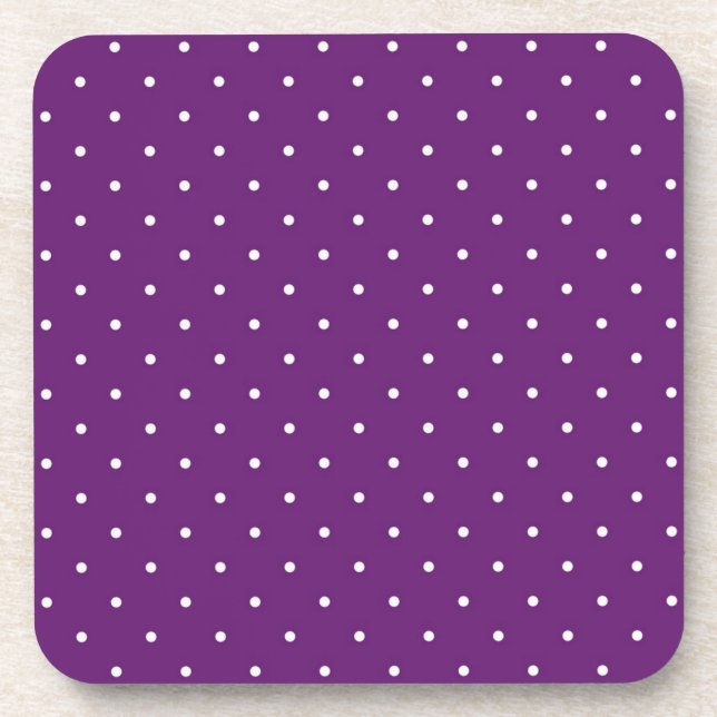 Polka dot pattern coaster (Front)