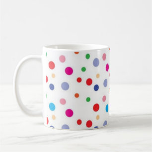 Polka dot pattern coffee mug