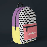 Polka Dot Pattern Colourful Kids Printed Backpack<br><div class="desc">Polka Dot Pattern Colourful Kids Printed Backpack</div>