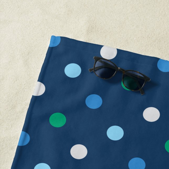 Polka Dot Pattern Design for Men Pool and  Beach Towel (In Situ)