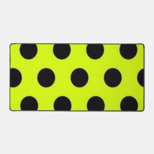 Polka dot pattern desk mat