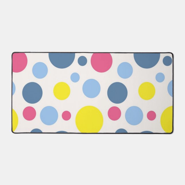 Polka dot pattern desk mat (Front)