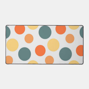 Polka dot pattern desk mat