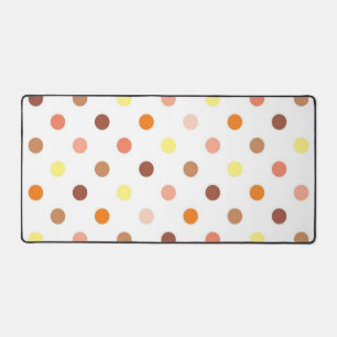 Polka dot pattern desk mat