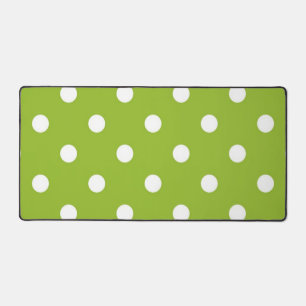 Polka dot pattern desk mat