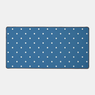 Polka dot pattern desk mat