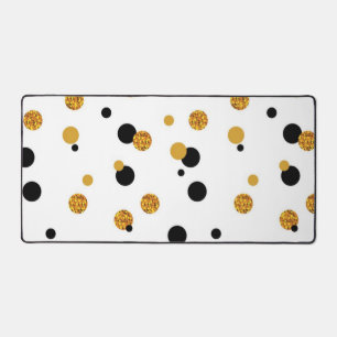 Polka dot pattern desk mat